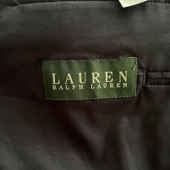 Lauren Ralph Lauren LRL Blazer Sport Coat Classic Navy Gold Buttons Wool 44R - Picture 4 of 12